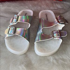 SOLD!! Size 7 Wild Diva Lounge Holographic Sandals